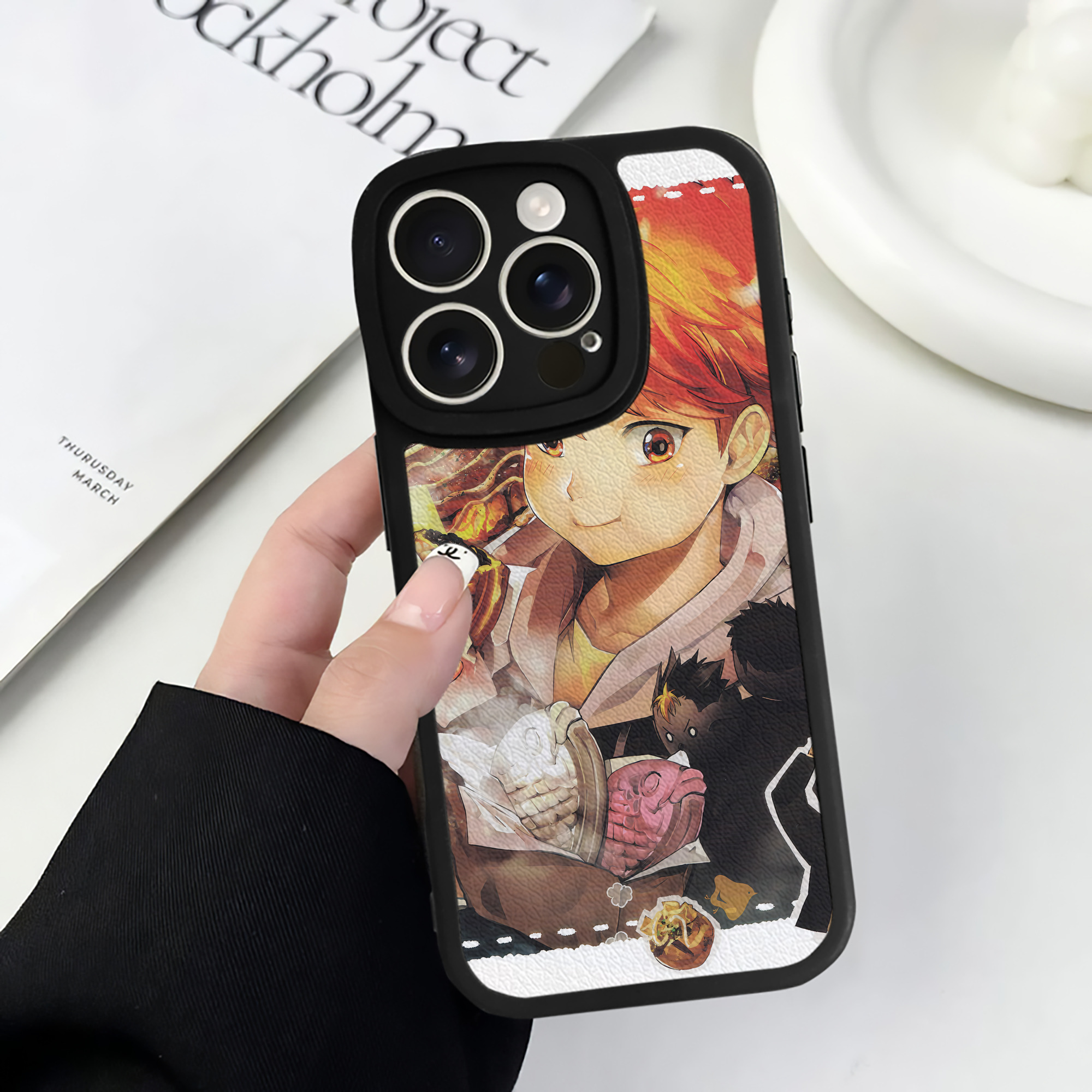 （画像用） ハイキュー!! Haikyu!! 【iPhone 16シリーズ対応】シリコンスマホケース（レザー調） 材質：シリコン